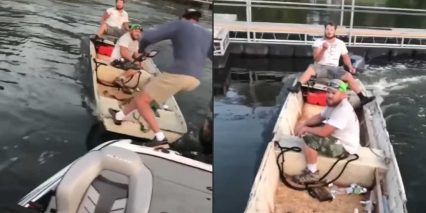 Angry Rednecks in Jon Boat Ram Nice Boat Over and Over Again For "Trespassing"