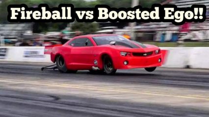 Boosted Ego Goes For a Wild Ride Against Fireball Camaro, Both Cars Sideways!