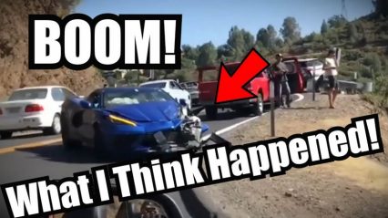 Brand New Mid-Engine C8 Corvette Already Totaled – It’s Not Even Out Yet