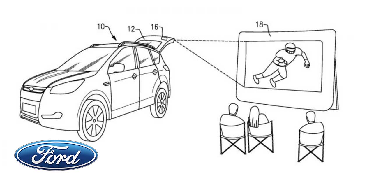 Ford Patents Putting Movie Projectors in SUV Hatch to Create Mobile Theater