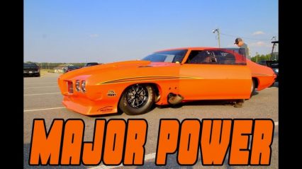 Most Powerful Pontiac in the Universe Throws Down on the Strip
