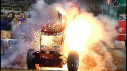 Turbo Erupts in Ball of Flames During Tractor Pulling Competition