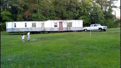 3/4 Ton Truck Moving a Mobile Home Like a Boss!