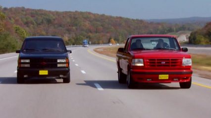 ’90 Chevy 454 SS vs ’94 Ford Lightning F150 MuscleTrux Wars