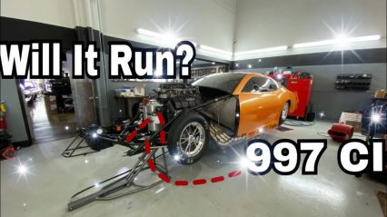 997 Cubic Inch Racecar First Start Attempt Gives us Jitters!