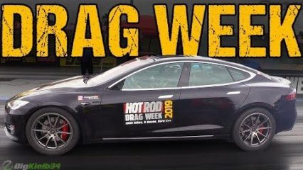 A Tesla Took on Drag Week, Stole the Show Almost Winning its Class