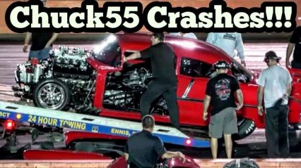 Rear End Locks up, Sends The 55 Into the Wall at No Prep Kings Finale