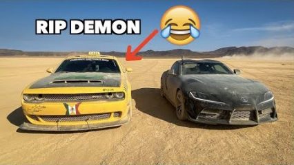 2020 Toyota Supra MKV Drag Races Demon in the Sand – Desert Drags Gone Nuts!