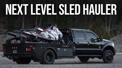 Insane Custom Ford Super Duty Takes Hauling Snowmobiles to Another Level