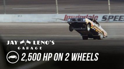 Jay Leno crashes in a 2,500 HP race car