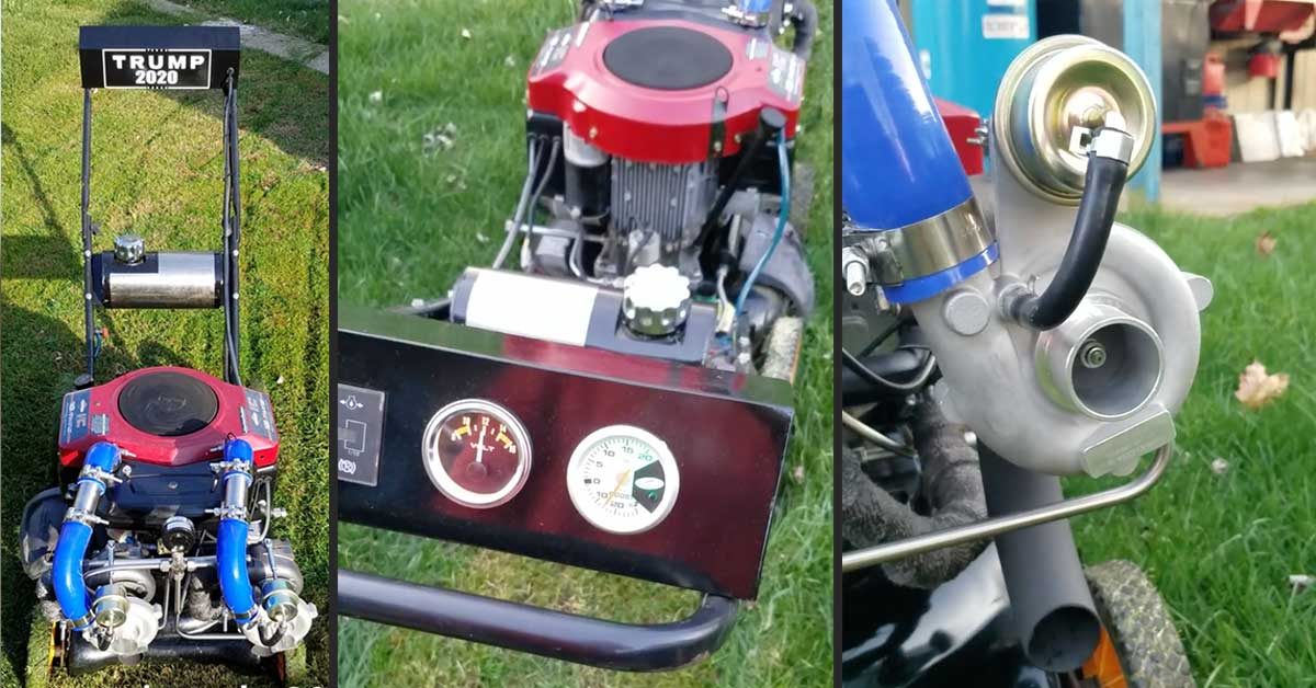 Twin Turbo Push Mower is Out-of-This-World Creative