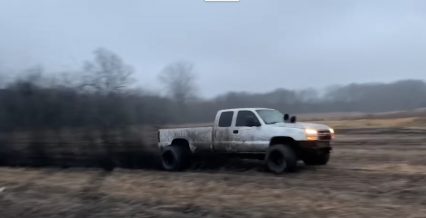 900HP Duramax on PADDLE TIRES Throws Mud 100Ft High