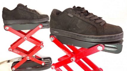 Custom Made Hydraulic Shoes Making Working on Things Above Your Head Easy