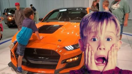Little Kid Uses a New GT500 as a Jungle Gym