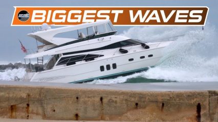 Massive Waves at Haulover Inlet Give Luxury Yachts Ride of a Lifetime