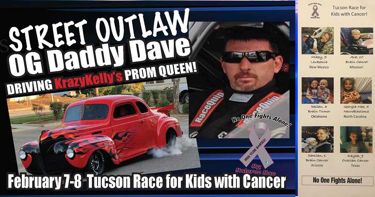 Krazy Kelly, Daughter Maleree, And Daddy Dave Racing For Kids Fighting Cancer