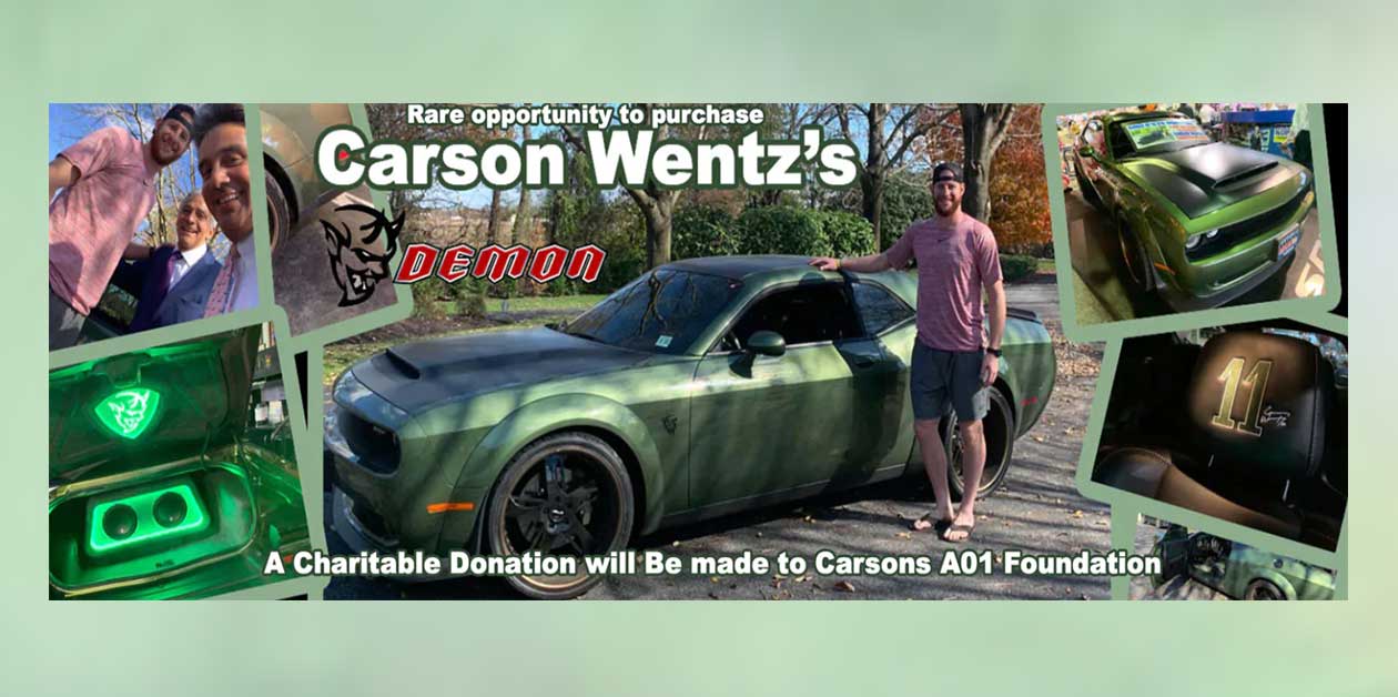 Philadelphia Eagles QB Carson Wentz Selling His Eagles Themed Dodge Demon