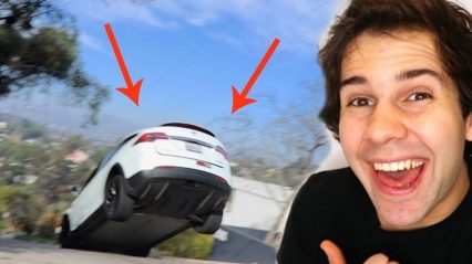 He Sent it to The Max! YouTuber Sends Tesla Model X Flying