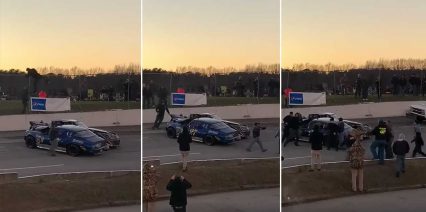 Angry Fan Climbs Fence, Tries to Pick Fight With Driver After Wreck