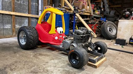 Little Tikes Cozy Coupe Transformed Into Ultimate Rat Rod Go Kart