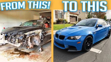 Trashed BMW M3 Gets Rebuilt in 8 Minutes