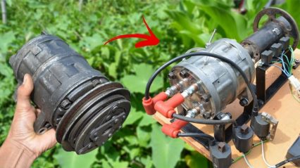 Wild Experiment Turns A/C Compressor Into Functioning Engine