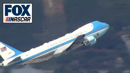 Daytona 500 Doesn’t go as According to Plan, President Trump Makes LOW Entrance in Air Force One