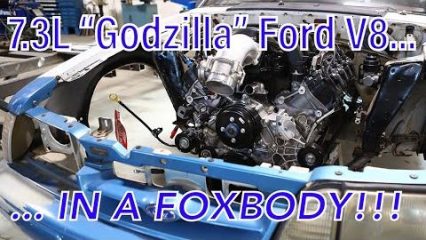 Ford’s Brand New 7.3L “Godzilla” Super Duty Engine Swapped in a Fox Body!