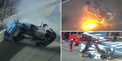 Ryan Newman Hospitalized After Airborne Wreck in Final Seconds of Daytona 500, Hamlin Steals Victory