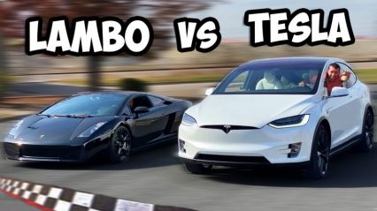 Beat the Tesla in a Race and Keep it – Twin Turbo Lambo Owner Tries His Luck