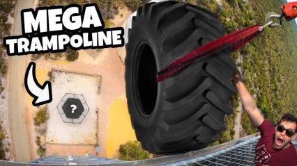 Can The World’s Strongest Trampoline Handle A Tractor Tire?
