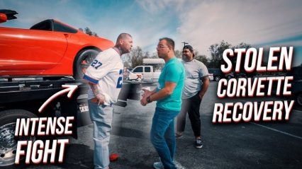 Crazy Man Steals Rental Corvette, Freaks Out When Rental Company Repos It