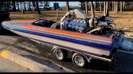 Finnegan Fires Up His Twin Turbo Jet Boat For The First Time