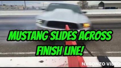 Mustang Goes Full Send! Slides Through Finish Line Completely Sideways