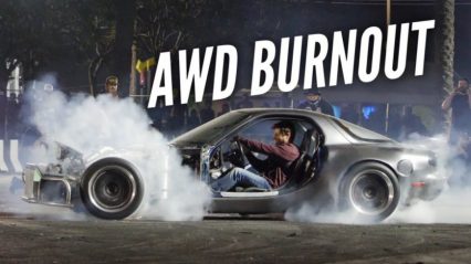 Rob Dahm’s AWD 4 Rotor RX-7 Burnout is Pure Mayhem
