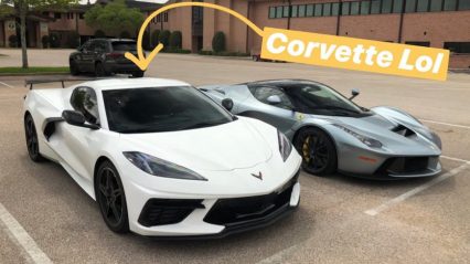 $60,000 C8 Corvette Tries Luck Against $4 Million LaFerrari