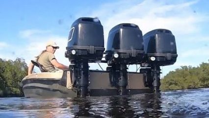 Poor Man’s Triple Motor 12 Foot Center Console Bass Boat