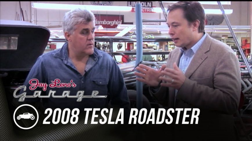 Throwback Shows Elon Musk Introducing Jay Leno to the First Tesla in 2008