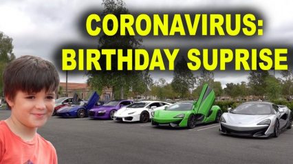 7-Year-Old Can’t Have a Proper Birthday Party so Supercar Owners Surprise Him!