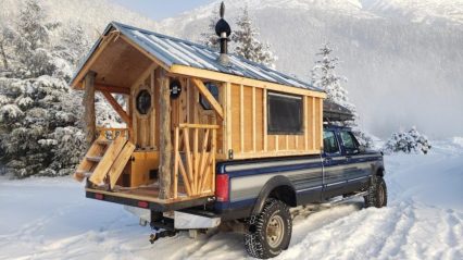 Dude Built a Cabin in the Back of a Diesel Truck – It Turned Out Kinda Awesome