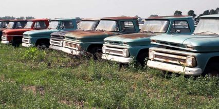 Field of Abandoned Classic Trucks and Cars For Sale