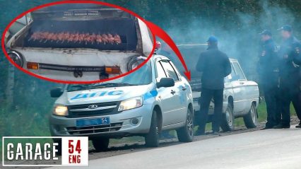 Guy Coverts Car to BBQ Grill, Makes Lunch on Side of Highway