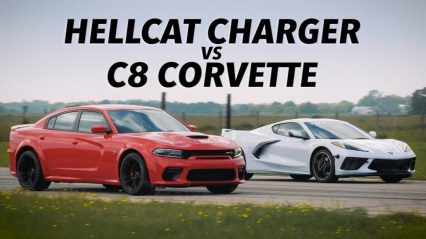 Is the 495 HP C8 Corvette Quicker Than the 707 HP Hellcat Charger?