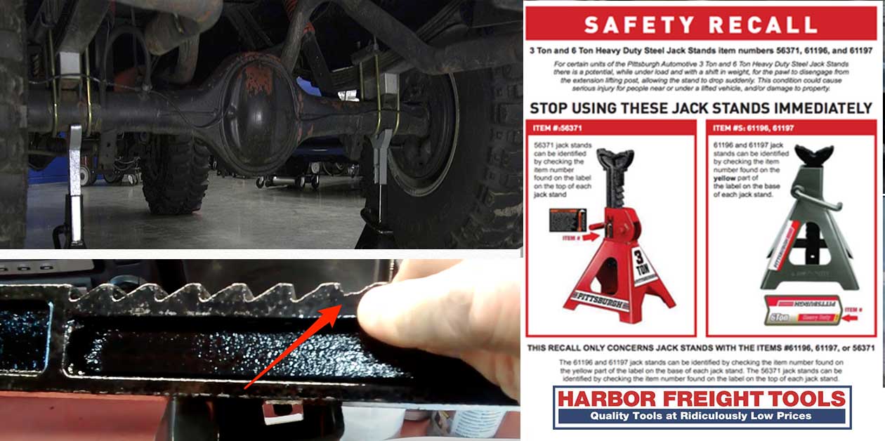 Harbor Freight Issues Recall on Jackstands, Fear that Some Models May Collapse