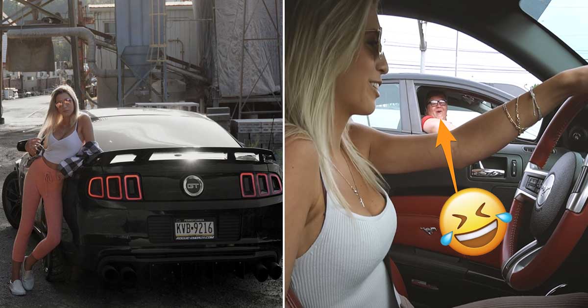 Girl Rips Around Town in a Screaming 5.0 Mustang With a 2-Step