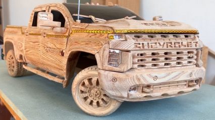 Carving the 2021 Silverado 2500 HD in Extreme Detail Out of Wooden Blocks