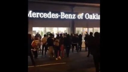Rioters Blast Through Mercedes-Benz Dealership, Leaving a Wake of Destruction