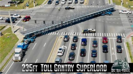 Toll Gantry Superload – How Do They Transport a 235-Foot Piece of Steel?