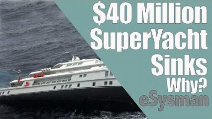 $40 Million Super Yacht Becomes Largest to Ever Sink, Rescue Caught on Camera