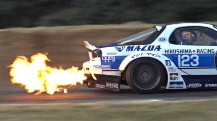 Mad Mike’s CRAZY 26B Quad-Rotor Mazda RX-7 Spitting HUGE FLAMES